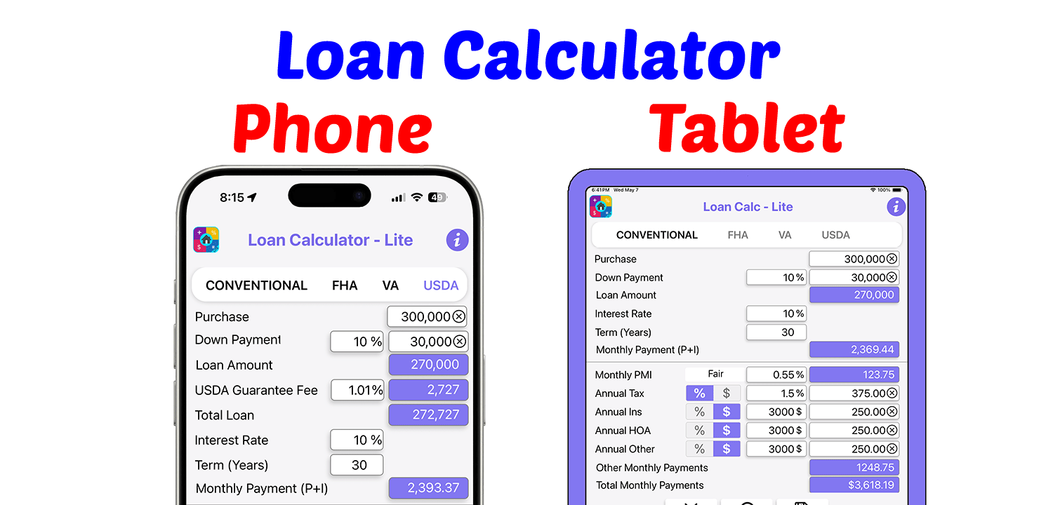 Loan Calc-Lite + Loan Calc-Pro for iphone + ipad